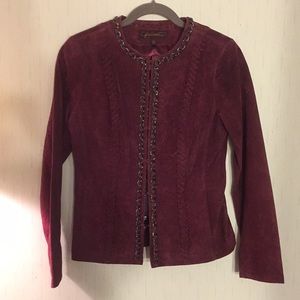 Hal Rubenstein Burgundy Suede Jacket